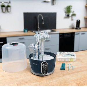 Babymoov (turbo pure) this is a sterilizer for baby’s bottles used  once